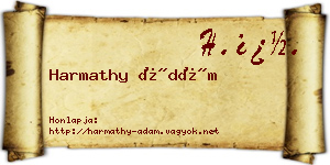 Harmathy Ádám névjegykártya